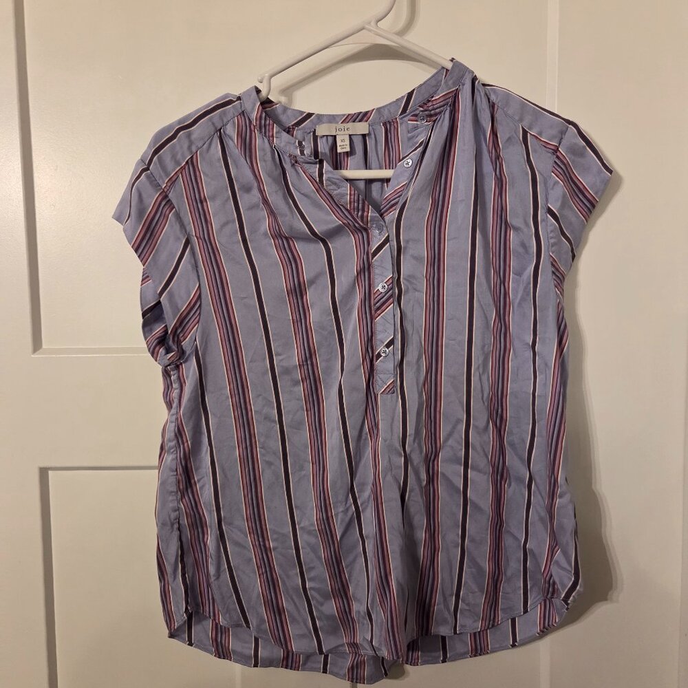 JOIE Stripe Cap Sleeve blouse size XS